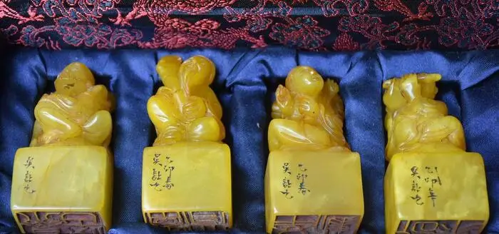 10 &quotКитайский Натуральный Камень Shoushan миф Восемь Бессмертных печать штамп с