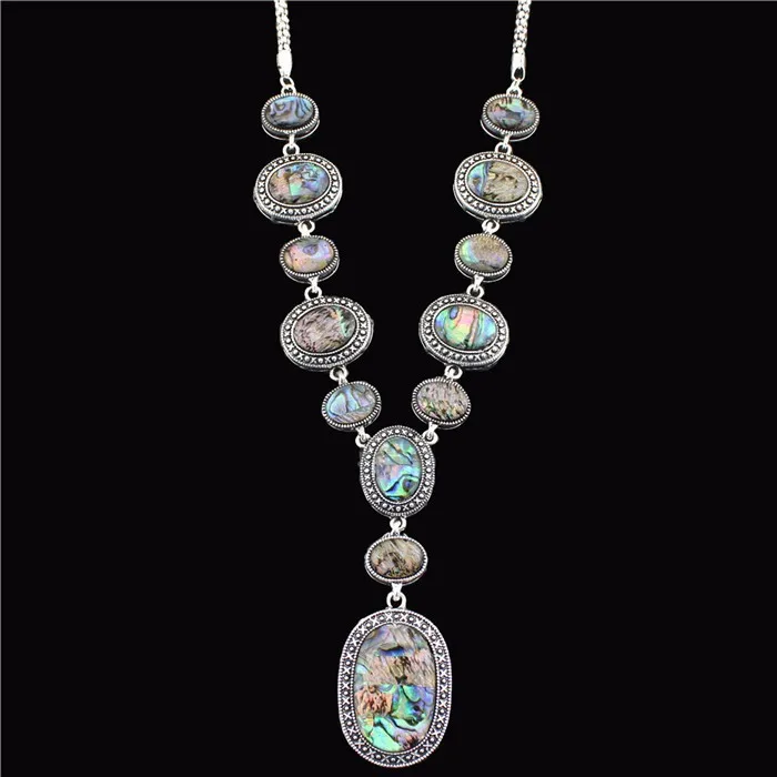 Модное винтажное серебряное ожерелье в виде ракушки Y стиль оптовая продажа N21800 |