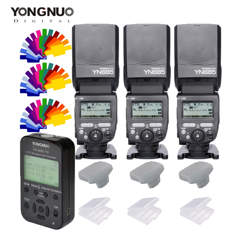 YONGNUO i-TTL Speedlite YN685 YN685N (YN-568EX обновленная версия) вспышка для DSLR + YN622C-TX фильтр
