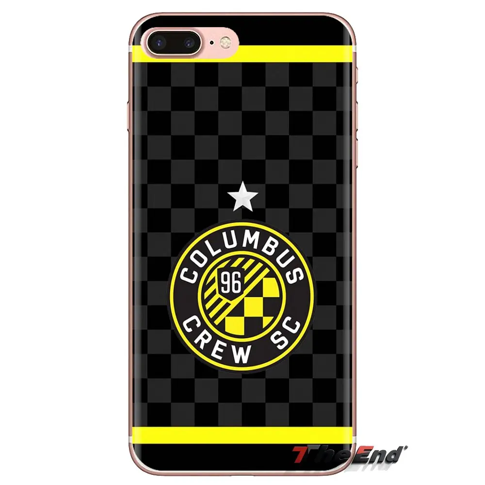 Silicone Phone Skin Case Columbus Crew SC MLS Stripe Stars For iPod Touch Apple iPhone 4 4S 5 5S SE 5C 6 6S 7 8 X XR XS Plus MAX |