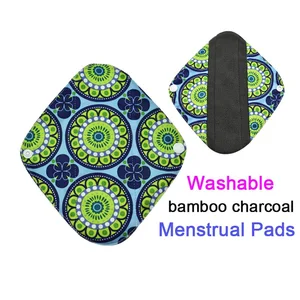 Моющиеся Многоразовые менструальные подкладки, органические бамбуковые гигиенические прокладки для женщин, гигиенические прокладки для женщин, моющиеся хлопковые прокладки