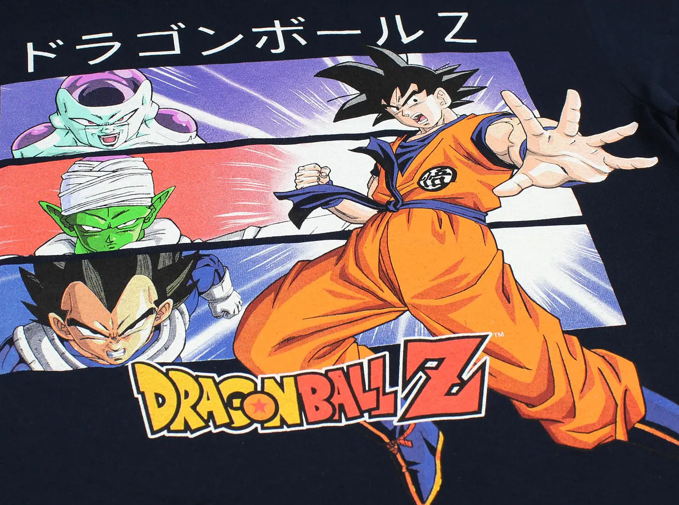 Dragon Ball Z рубашка мужская Goku Vegeta пикколо Фриза Kanji Script Футболка (SM) мультяшная