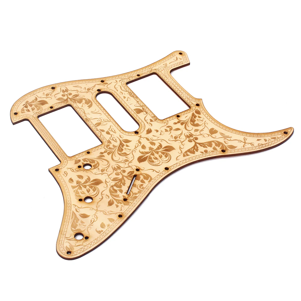 HSH деревянная Гитара Pickguard из кленового дерева с декоративным цветочным узором