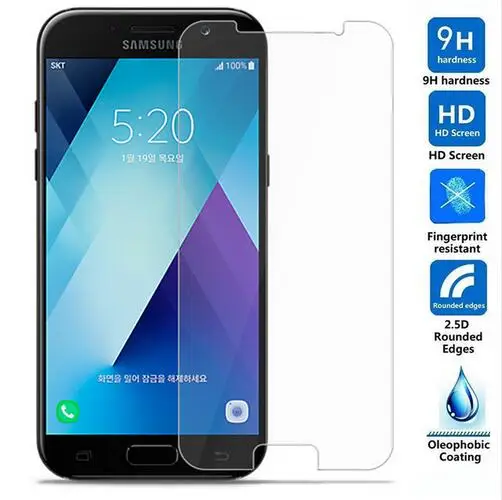 2 шт. закаленное стекло 9H для Samsung Galaxy A5 2017|Защитные стёкла и плёнки телефонов| |