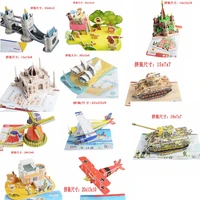 hot selling 3d difficult architecture jigsaw puzzle model paper diy learningeducational popular toys for boys child adult