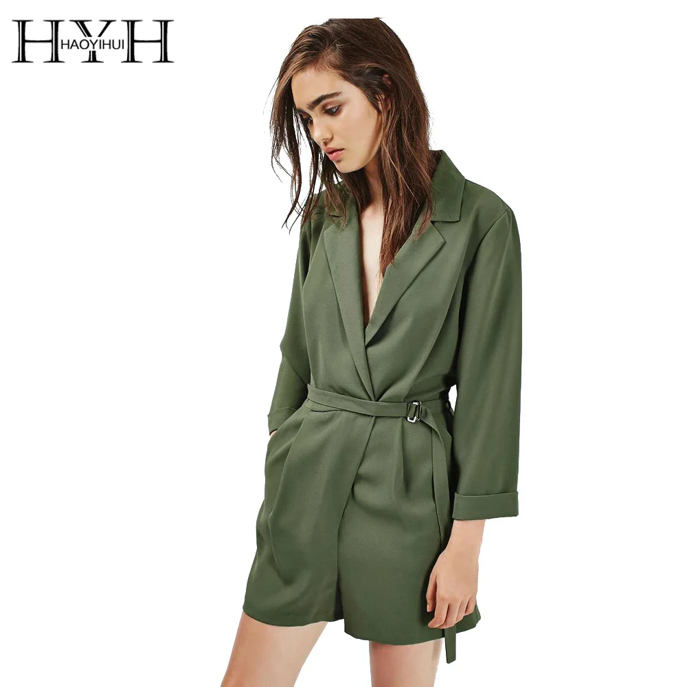 HYH HAOYIHUI 2019 модный костюм для досуга с длинным рукавом Одноцветный Летний