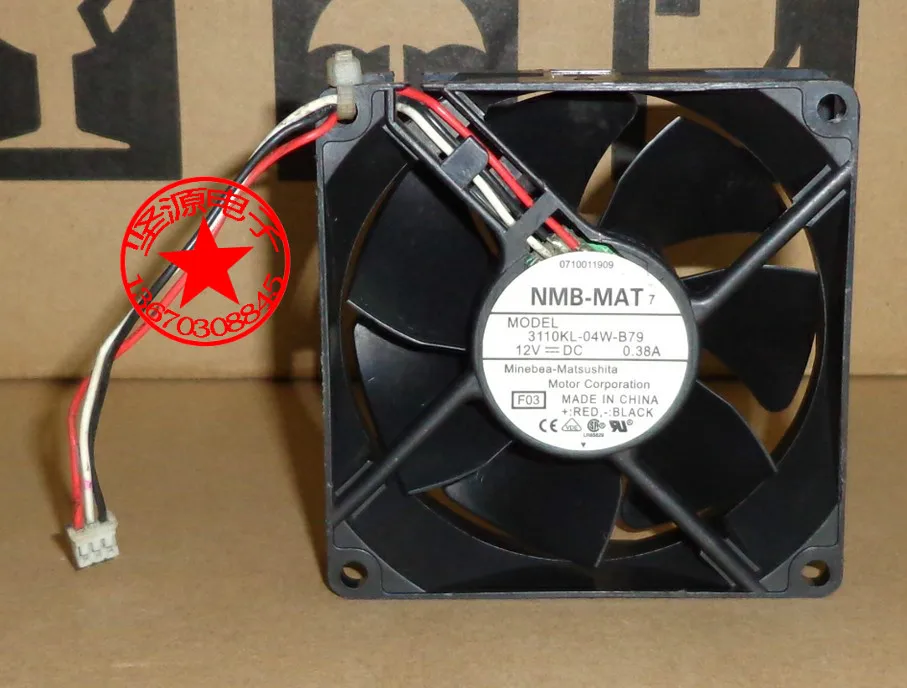 NMB MAT 3110KL 04W B79 F03 DC 12V 0.38A 80x80x25 мм вентилятор охлаждения сервера|square fan|server fandc fan 12v |