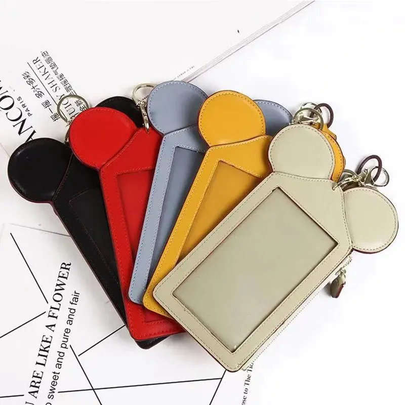 

2019New Credit Card Holder waterproof Mickey sets Multicolor business card pack Bus card bag women purse men Card package