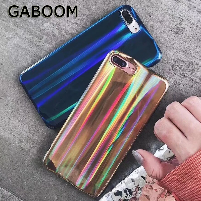 GABOOM Роскошные IMD лазерный телефон чехлы для iPhone 7 Чехол 6 6s 8 Plus X охватывает моды