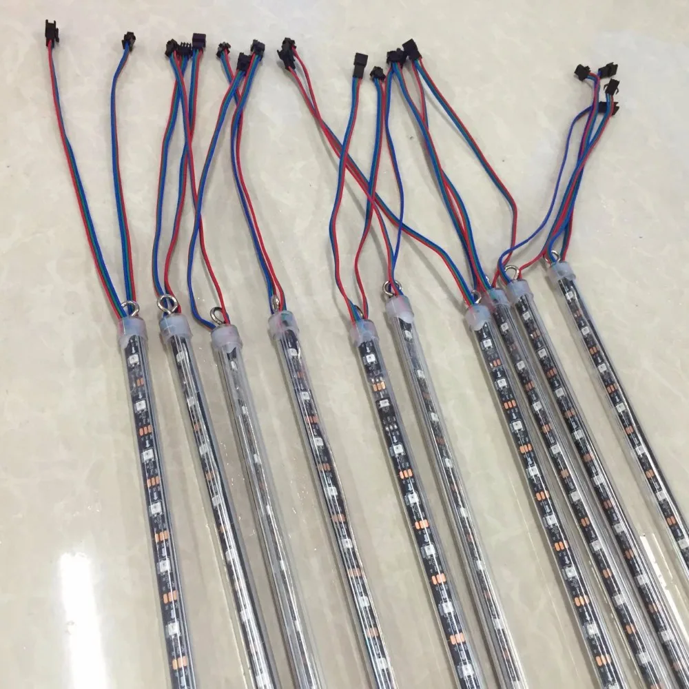 1 м длинный 3D SK6812 RGB цифровая лампа трубка Метеор; DC5V вход; 64 шт. SK6812 светодиодов с 32 пикселей всего