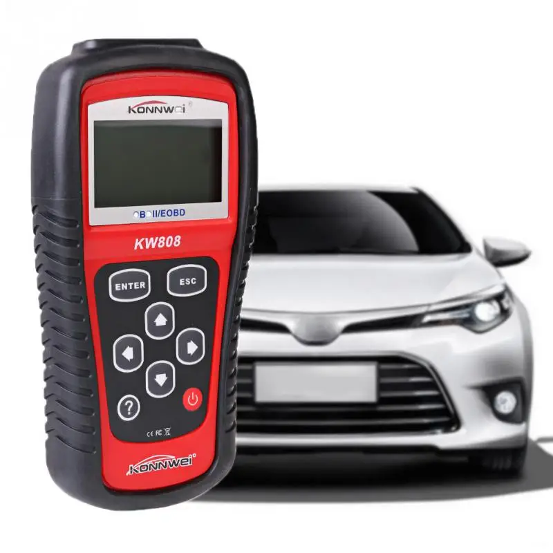 KW808 автомобильной диагностики неисправностей сканер тестер OBDII/EOBD код читателя