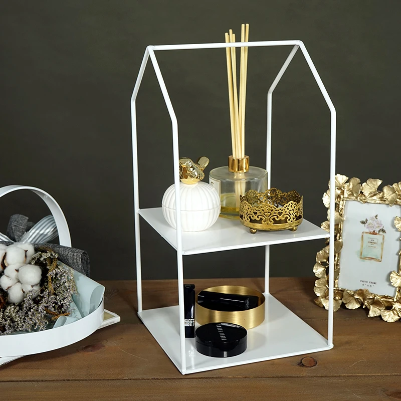 

Iron house cupcake stand decorating tools for wedding dessert home decoration cake pops perfume display jewelry holder