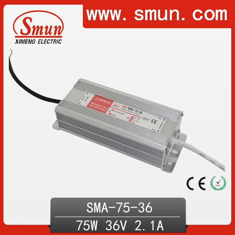 75W18 36A 3A постоянный ток водонепроницаемый IP67 Светодиодный драйвер импульсный