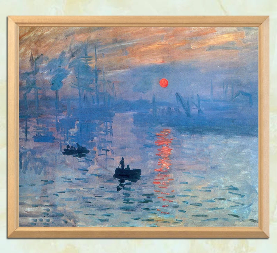 Знаменитая Картина Клода монета "Impression, Sunrise" 5D DIY алмазная живопись полная квадратная Алмазная вышивка Стразы картина