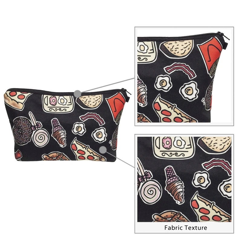Женская косметичка водонепроницаемая 3D пищевая печать женская для путешествий