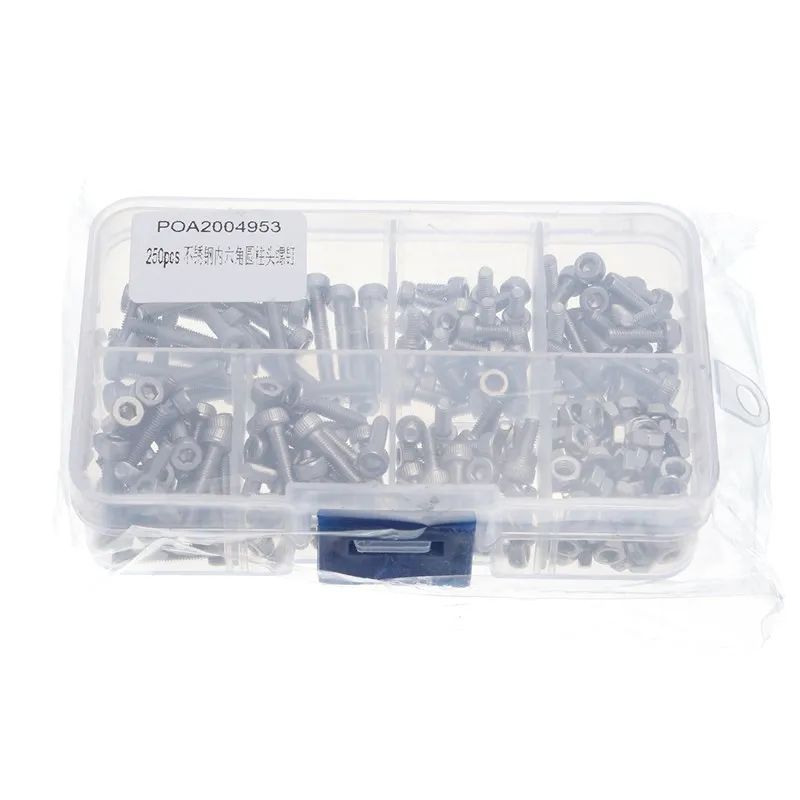 250 шт. болты с шестигранной головкой из нержавеющей стали|m3 stainless|head screwm3 stainless steel |