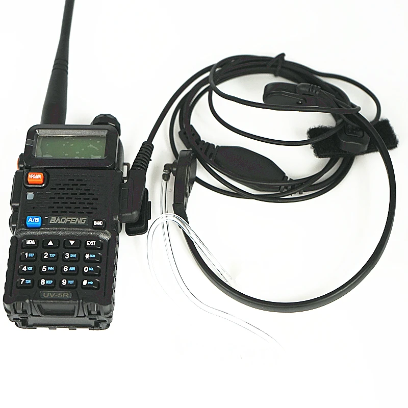 2 Pin PPT Baofeng в гарнитуру микрофон горла для УФ 5R BF-888S Kenwood радио аксессуары иди и