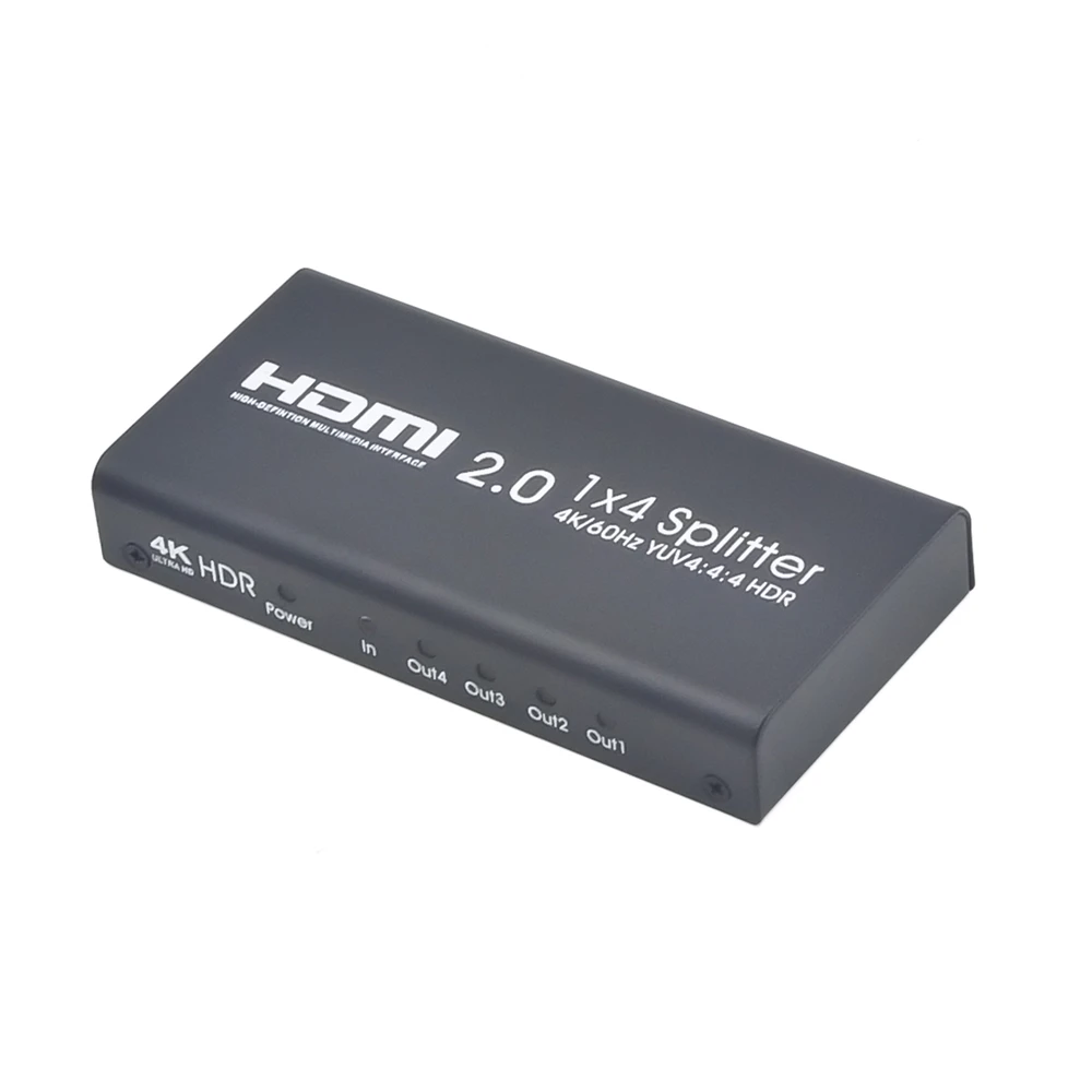 2 0 HDMI сплиттер 1 вход 4 Выход конвертер 1X4 4K 2K 60 HZ AYS-14V20 черный | Компьютеры и офис