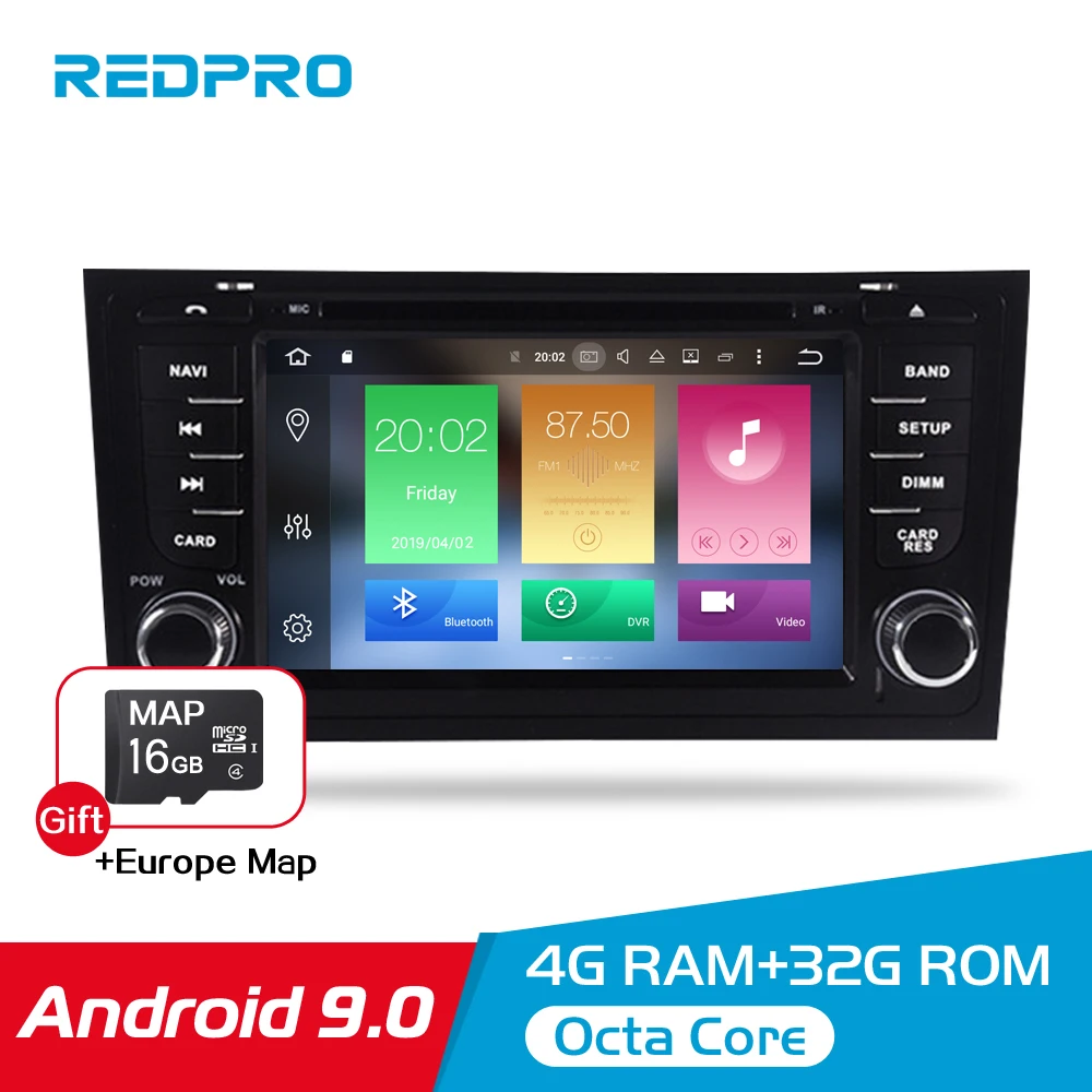 Автомобильный DVD стерео Автомагнитола 7 дюймов IPS Android 9 0 для AUDI A6 S6 RS6 1997 +