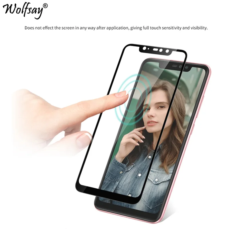 Полное покрытие закаленное стекло для Xiaomi Redmi Note 6 Pro защита экрана пленка