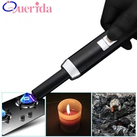 metal electronic rechargeable cigarette lighter windproof usb pulse arc lgnition outdoor camping portable kitchen lighters