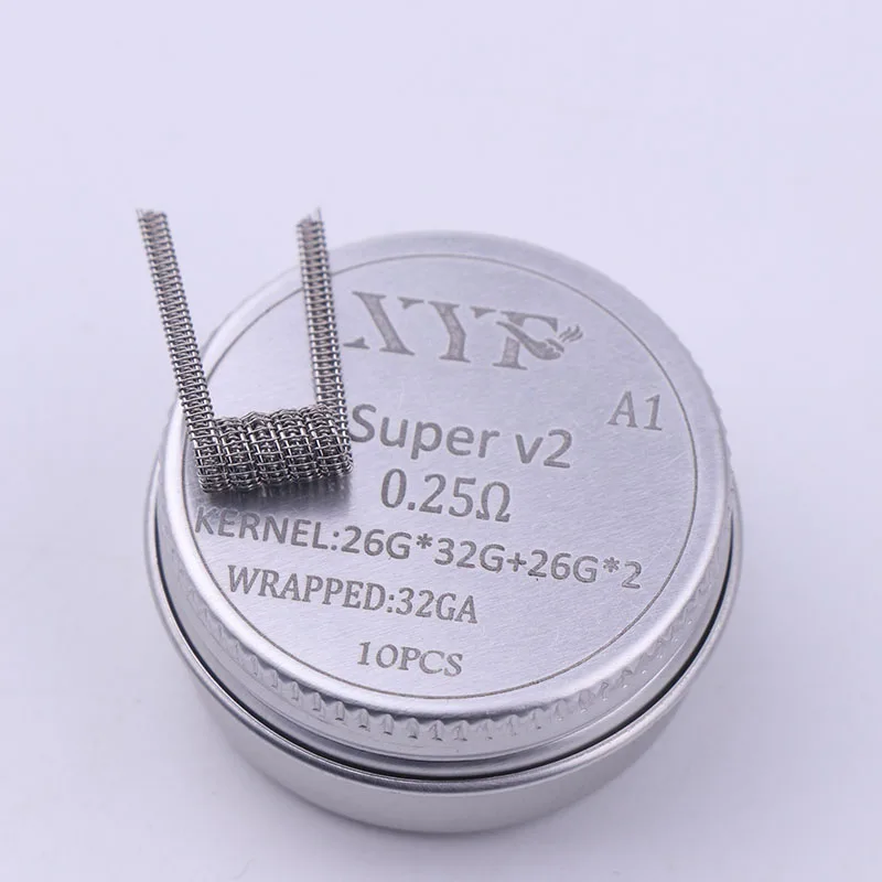 Новинка XYF 10 шт./лот предварительно собранная катушка Clapton витая ALIEN V2 clapton