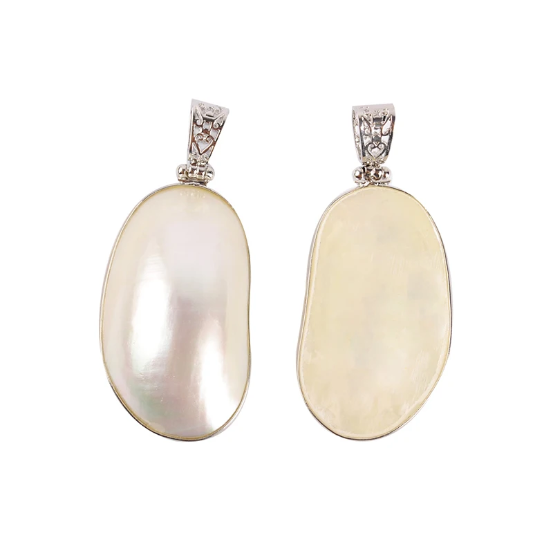 Модный натуральный Абалон белый коричневый пресноводный перламутровый кулон в