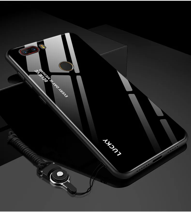 Чехол из закаленного стекла для Nubia Z17 nx563j градиентный цвет синий луч Аврора кожа задняя крышка для Nubia Z 17 nx 563j чехол Coque - Цвет: A4