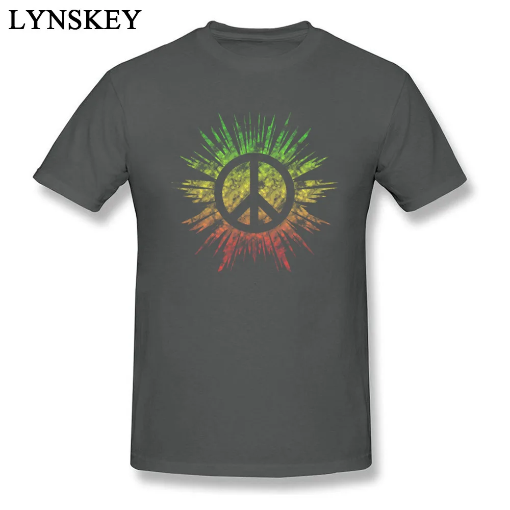 Мужская футболка с круглым вырезом Rasta Peace Sign модная из 100% хлопка 3D принтом XXL |