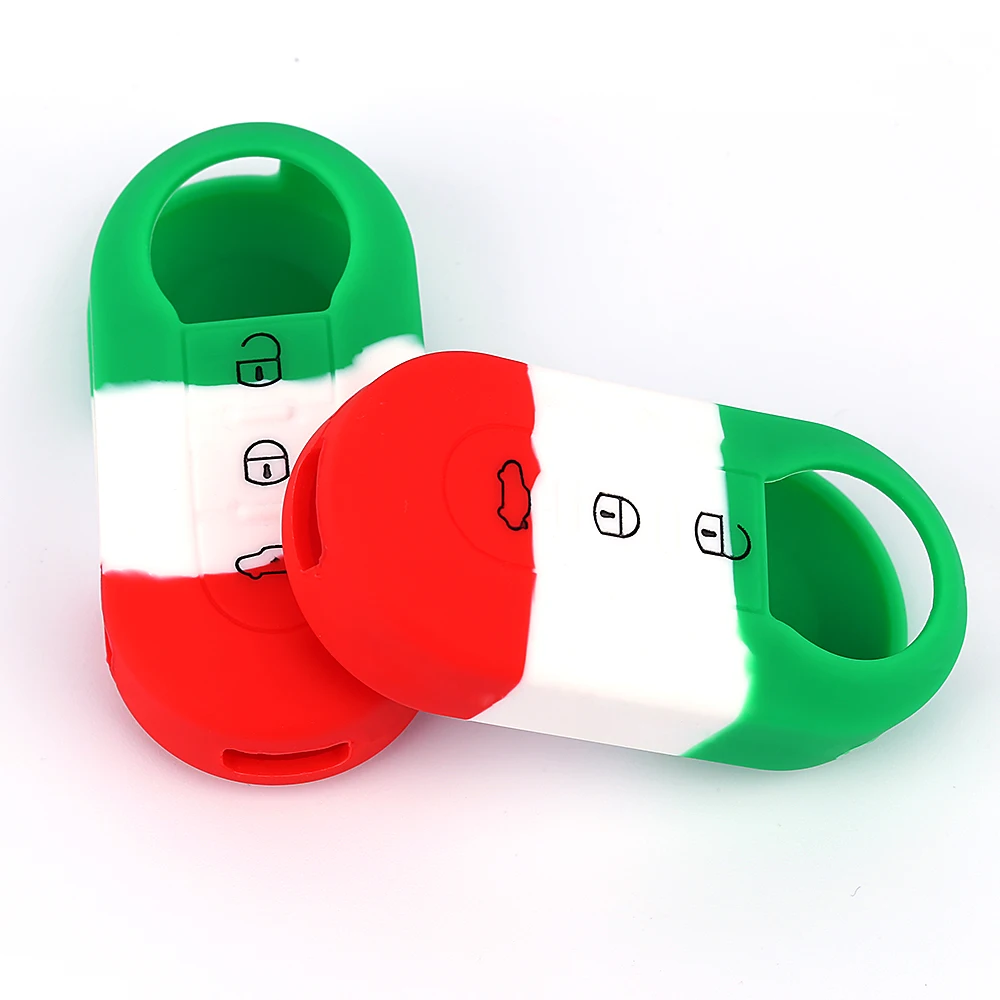 Новый дизайн силиконовый для ключа автомобиля чехол подходит Fiat 500 Panda Punto Флип