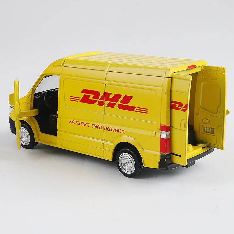 Модель 1/36 года Литой Грузовик DHL из сплава игрушечный автомобиль мини фургон
