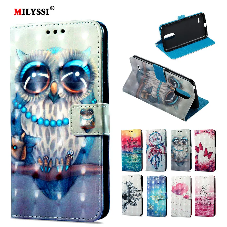 Milyssi чехол для LG K8 2017X240 EU версия телефона 3D роспись из искусственной кожи с