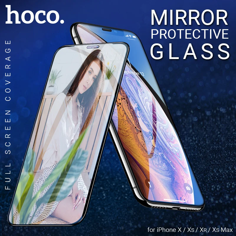 hoco закаленное стекло для iphone X XR XS max зеркальная защитная пленка экрана на айфон