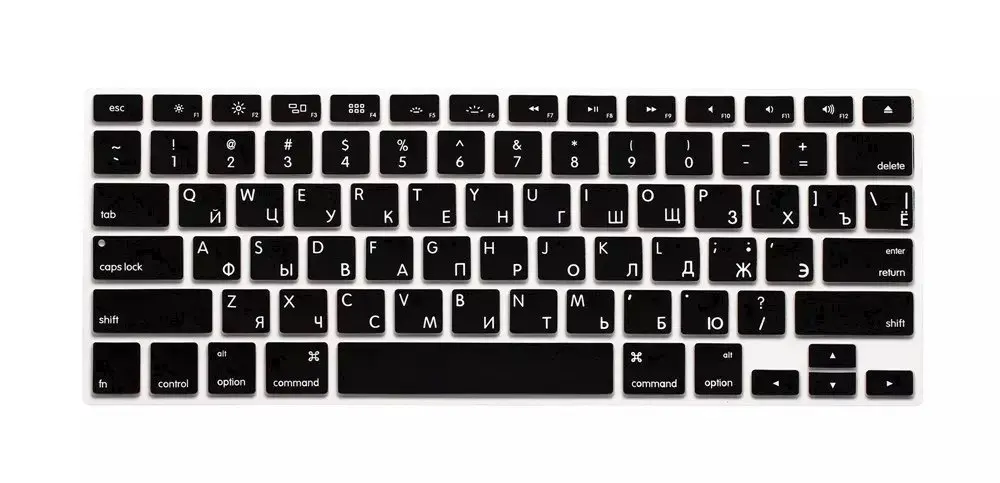 Силиконовый чехол для клавиатуры Apple macbook Air Pro Retina 13 15 17 Русская раскладка|silicone