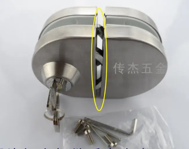 Бесплатная доставка стеклянный центральный закаленный дверной замок двойной |