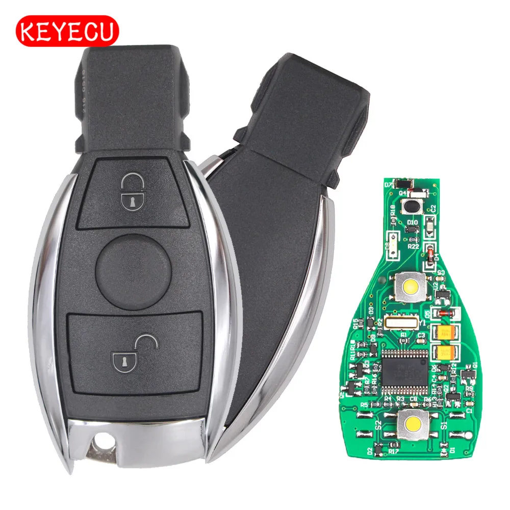 Keyecu Smart Key 2 кнопки 315 МГц 433 для Mercedes Benz Авто удаленный ключ поддержка NEC и BGA 2000 + год