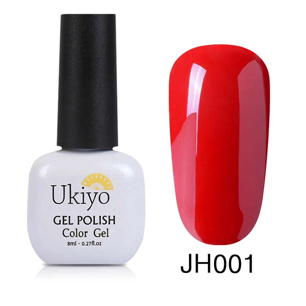 Ukiyo 8 мл винно красный серии УФ гель для ногтей отмачиваемый лак Lucky грунтовка