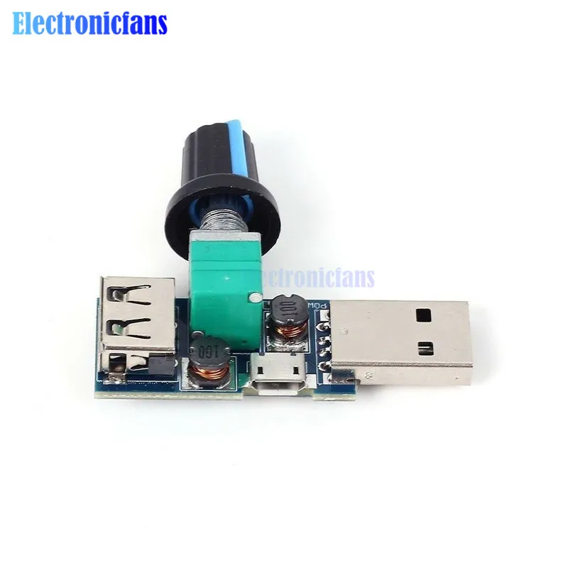 Бесступенчатый регулятор скорости вентилятора Micro USB постоянный ток 4 12 В до 2 5 8 в