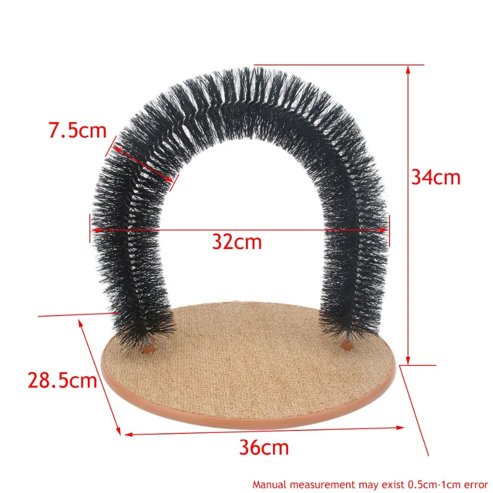 Arch Shape Cat Toy Self-Groomer and Massage Plastic Bristles Brush Hair Deshedding Catnip jouet chat | Дом и сад