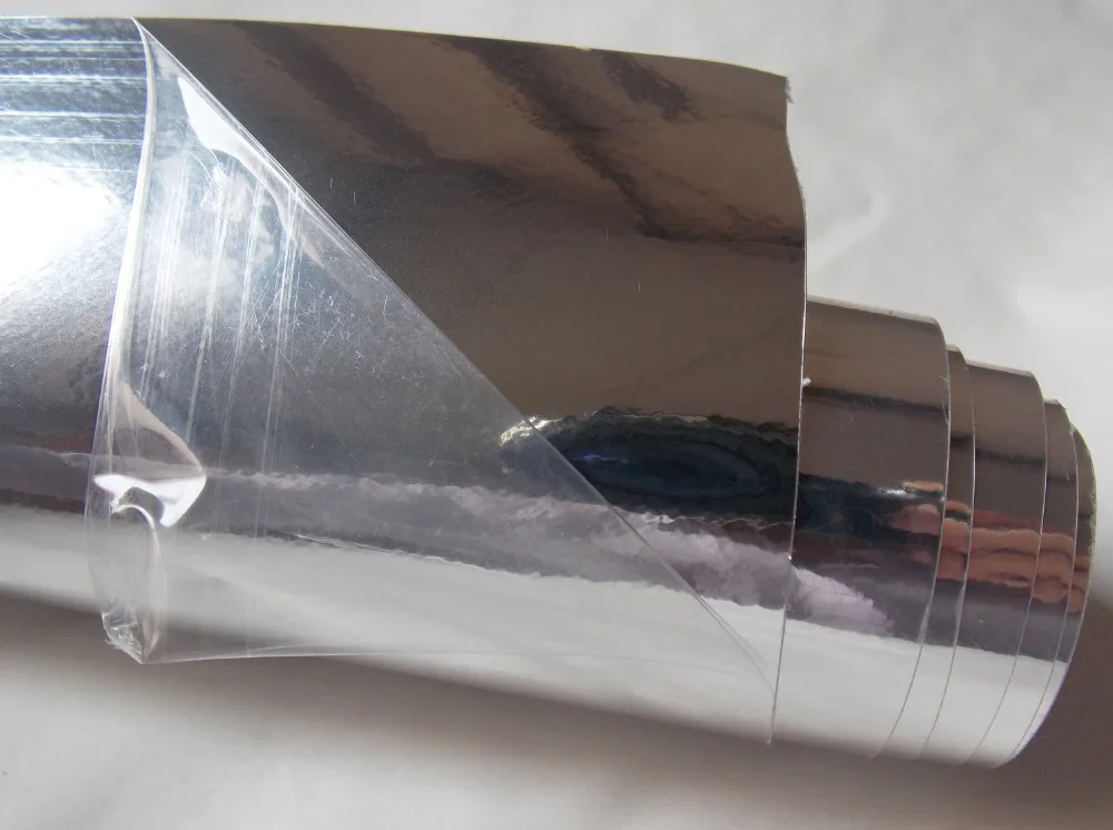 Бесплатная доставка в розницу Высокое качество 30 см x 152 зеркальная хромированная