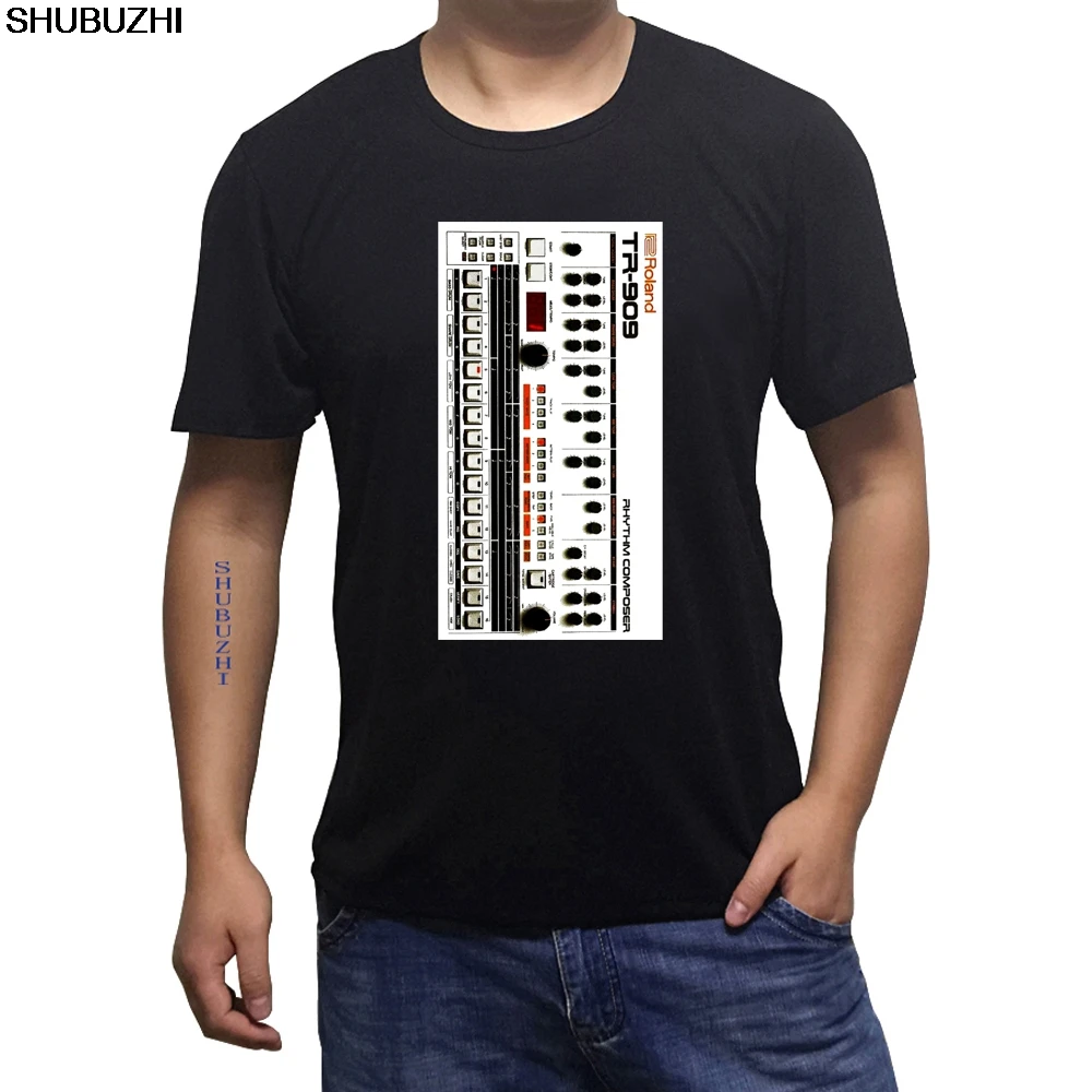 Roland 909 барабанная машина-Футболка 7 рубашка винтажный Moog синтезатор Korg Arp Mod sbz1100 |