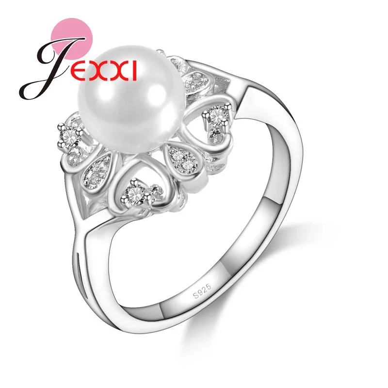 Женское кольцо из серебра 925 пробы с пресноводным жемчугом|wedding engagement ring|engagement rings