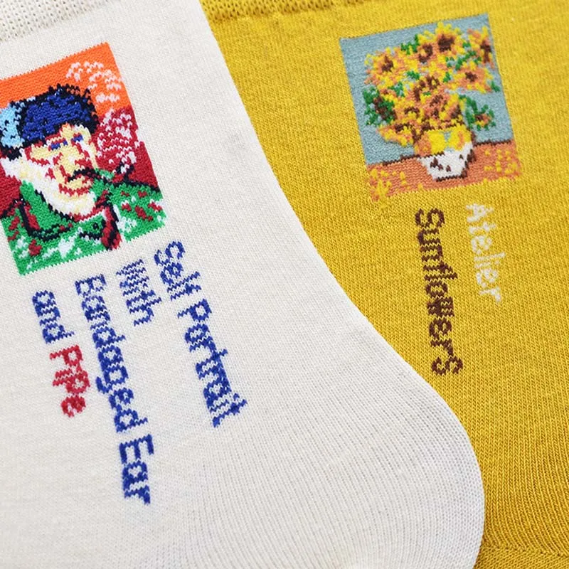 [EIOISAPRA] Носки с рисунком Sox Harajuku Смешные носки абстрактными героями Милые