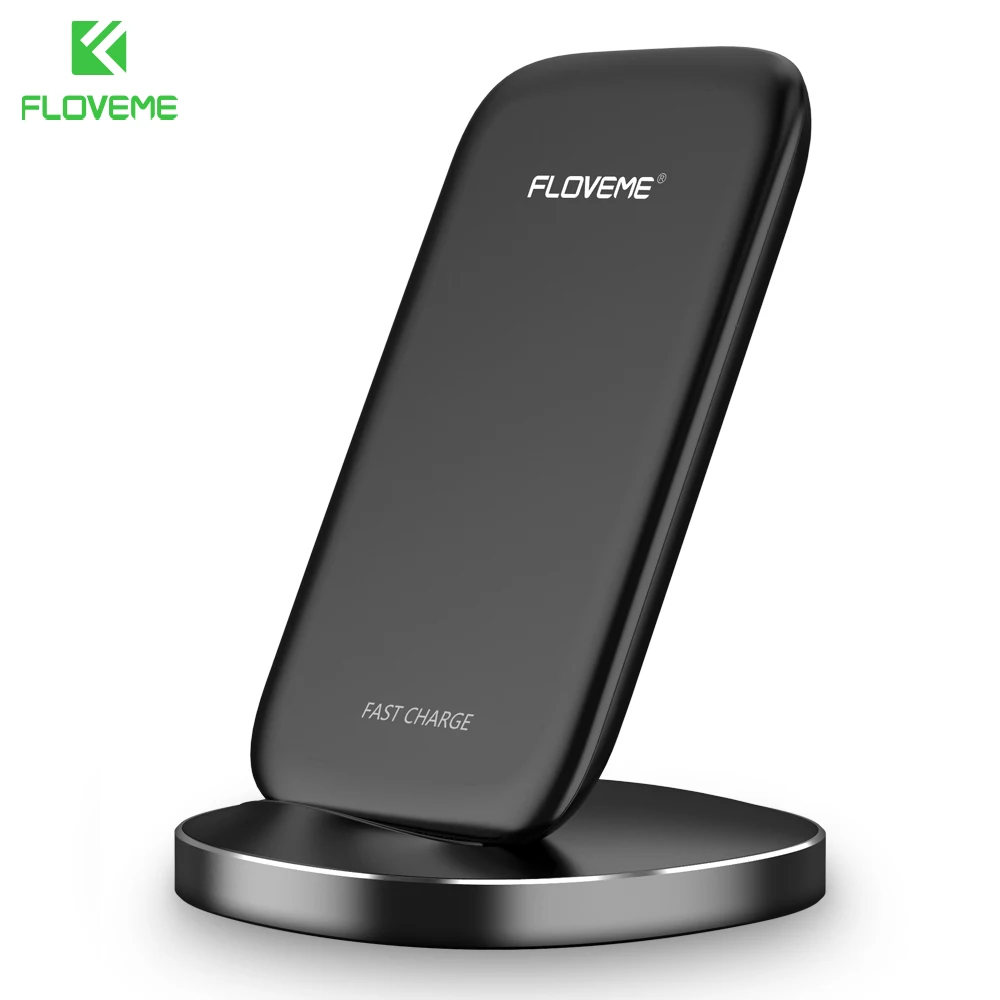 Black Model 1 FLOVEME новое 10 Вт Беспроводное зарядное устройство для iPhone XS X XR 8 Plus быстрое Qi Беспроводное зарядное устройство для samsung Galaxy S10 Plus S10e S9 S8 док-станция - Тип штекера: Black Model 1