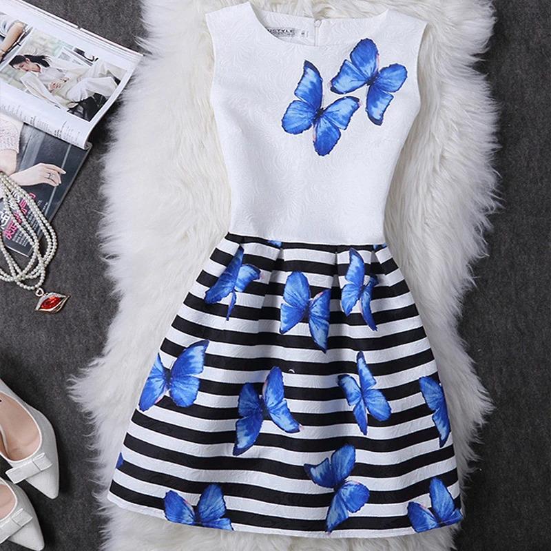 Amuybeen Girl Clothing 2019 New Baby Girls Sleeveless Princess Dress Party Wedding Print Pattern Dresses Formal 10 Kids Clothes | Детская