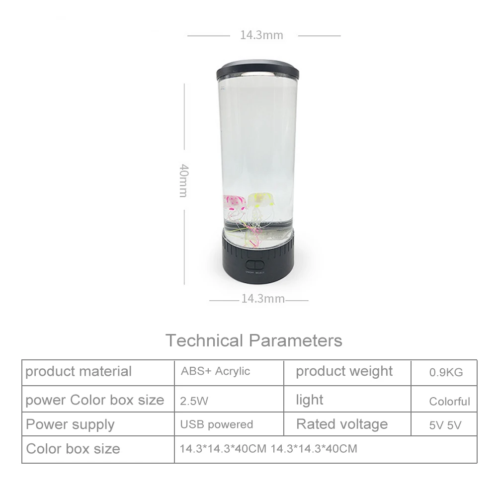 

Jellyfish Lamp LED Night Light Aquarium Decorative Childen Night Lamp Table Lamp 7Colors Change Bedside Lamp USB Home Decoration