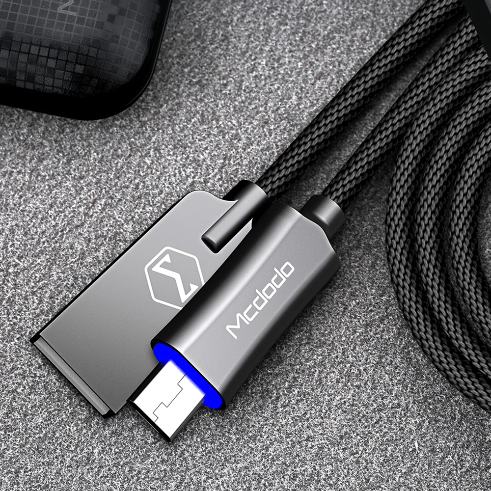 Mcdodo Micro USB кабель QC3.0 быстрой зарядки нейлоновый usb для и синхронизации данных Samsung