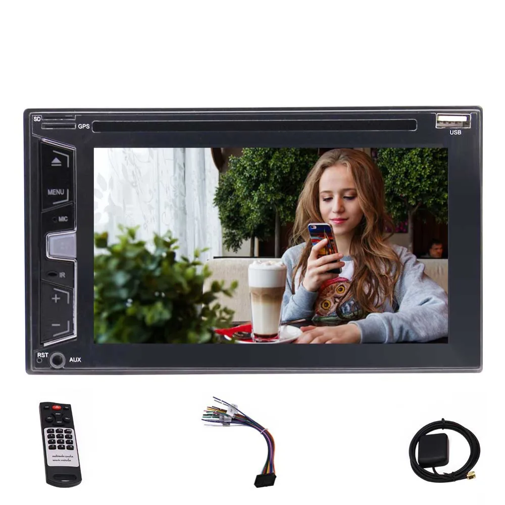 EinCar 6 2 ''двойной Din автомобильный стерео dvd плеер gps навигация 1080 P сенсорный