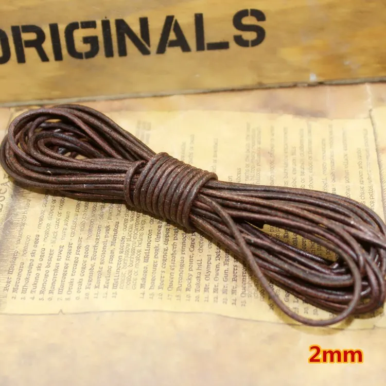 2 метра темно коричневые круглые настоящие искусственные веревки для рукоделия