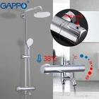 Душевая система GAPPO G2490, термостат, смеситель Водопад, дождевая Душевая система, кран для ванной комнаты, настенный